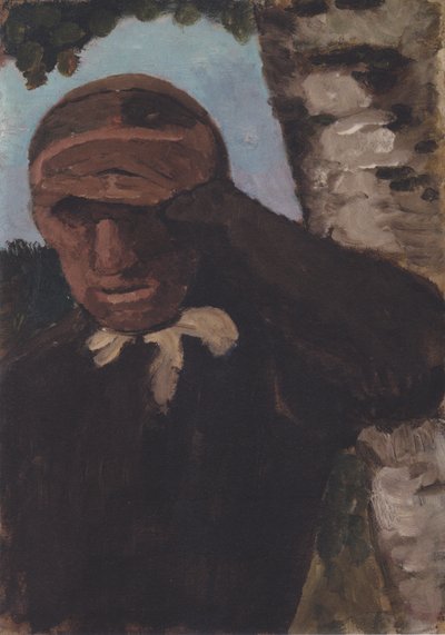Old Peasant Woman with Hand on Forehead by Paula Modersohn Becker